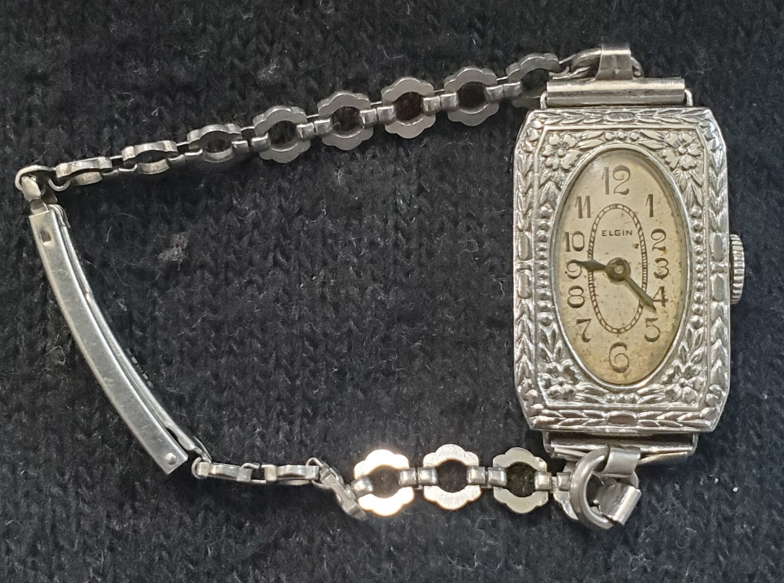 Montre Femme Vintage ELGIN - Bijou En Nickel - Pour Pièces Ou Réparation - Occasion