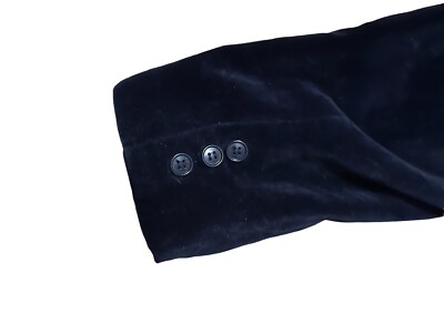 Vintage Niedieck Brilliant Velvet Blazer, West Germany, Black/Blue