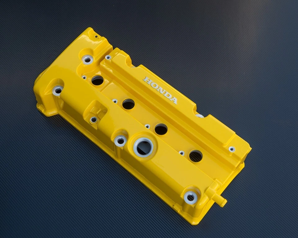 Honda K24 K20 serie K tipo r civic rsx cubierta de válvula recubierta de polvo cuchara amarilla Foto 3 de 4