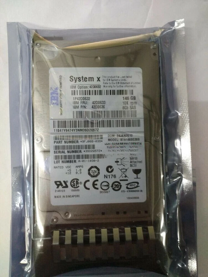 IBM 42D0633 146GB 10K SAS 6G 16MB 2.5” Hard Drive 42D0632 42D0636 - Image 3 of 4