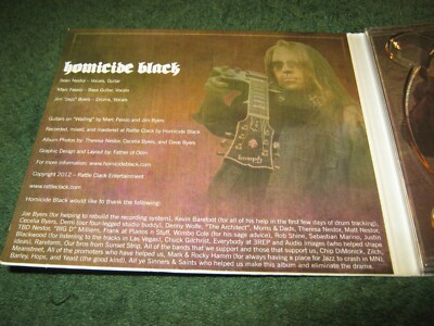 洋楽 Homicide CDS Homicide Black - S/T self titled (cd) pittsburgh pennsylvania usa