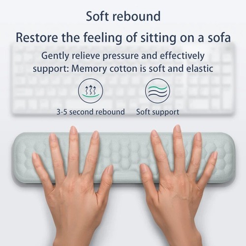 Keyboard & Mouse Wrist Rest Pad Set-Gel Support Cushion with Memory Foam Comfort - Picture 5 of 30