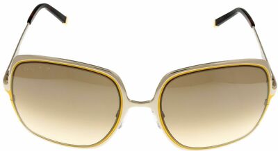Dsquared DQ 0012 28F ROSE GOLD YELLOW SQUARE FULL RIM SUNGLASSES ITALY WOMENS