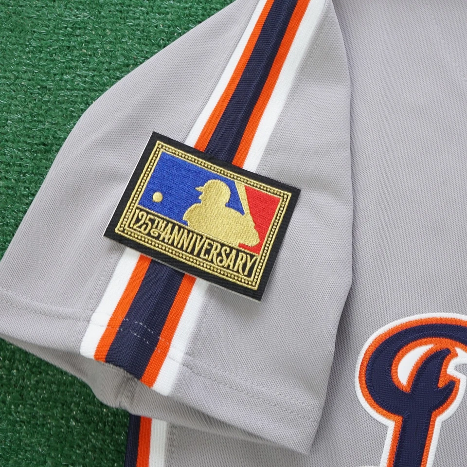 Camiseta deportiva gris de carretera Al Kaline 1994 Detroit Tigers Cooperstown AL 125th para hombre Foto 4 de 4