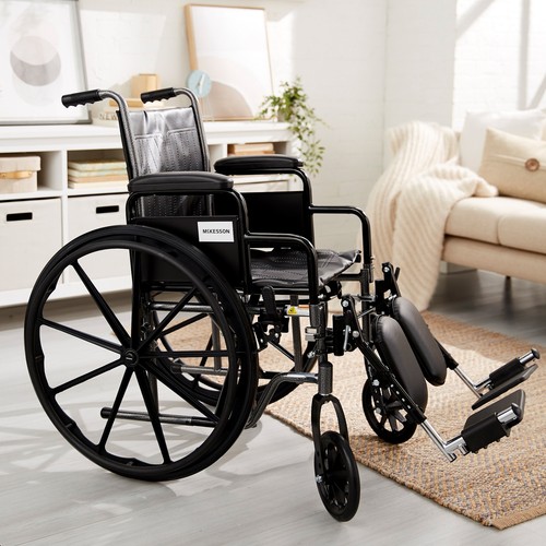 McKesson Wheelchair Steel 16"W x 16"D SwingAway Footrest 146SSP216DDA