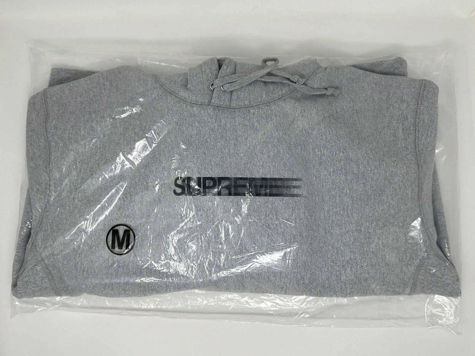Sweat à capuche Supreme SS23 Motion Logo gris bruyère homme taille M Med