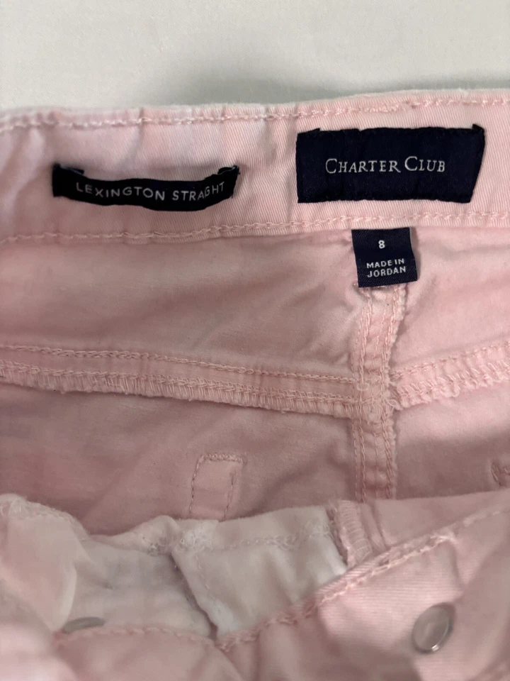 Pantalones de mezclilla Charter Club para mujer Lexington control de barriga pierna recta Foto 3 de 4