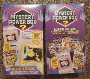 (2) Pokemon Mystery Power Box Rare Meijer Graded Cards 1:25 Vintage