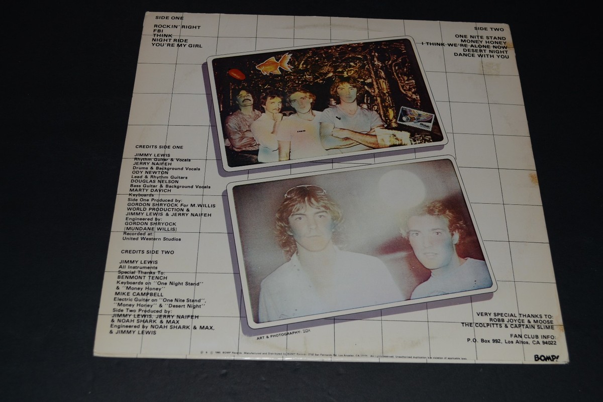 Jimmy Lewis and the Checkers~Yeah, Right~Bomp! Records BLP-4014