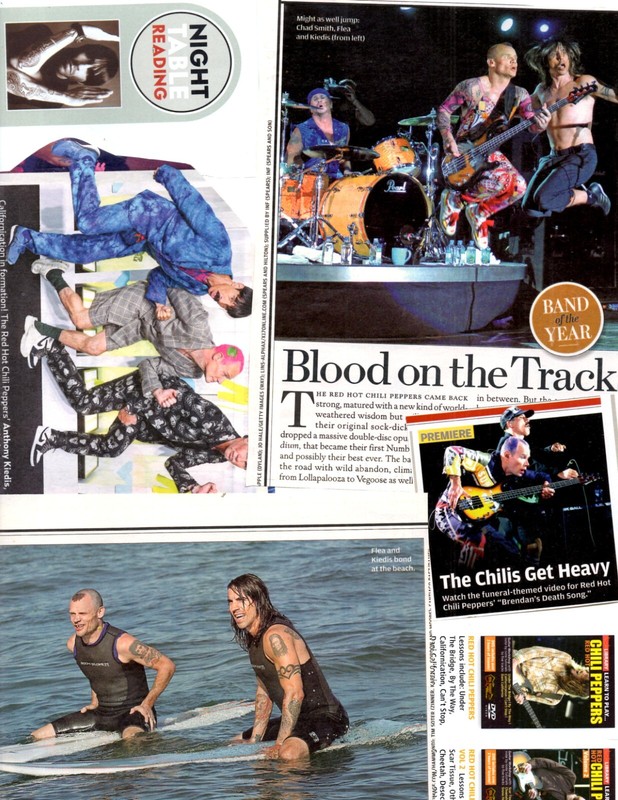 the RED HOT CHILI PEPPERS: 90 separate, original clippings pages lot fleas etc
