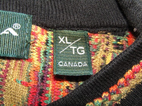 Tundra Sweater Men's XL 3D Knit Coogi Style Textured Pullover Crewneck Canada - Picture 9 of 9