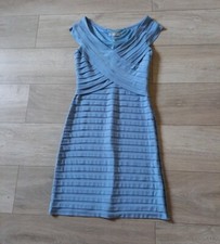 Gina Bacconi Bluebell Blue Bandage Dress Stretch Layered Wiggle Occasion UK12