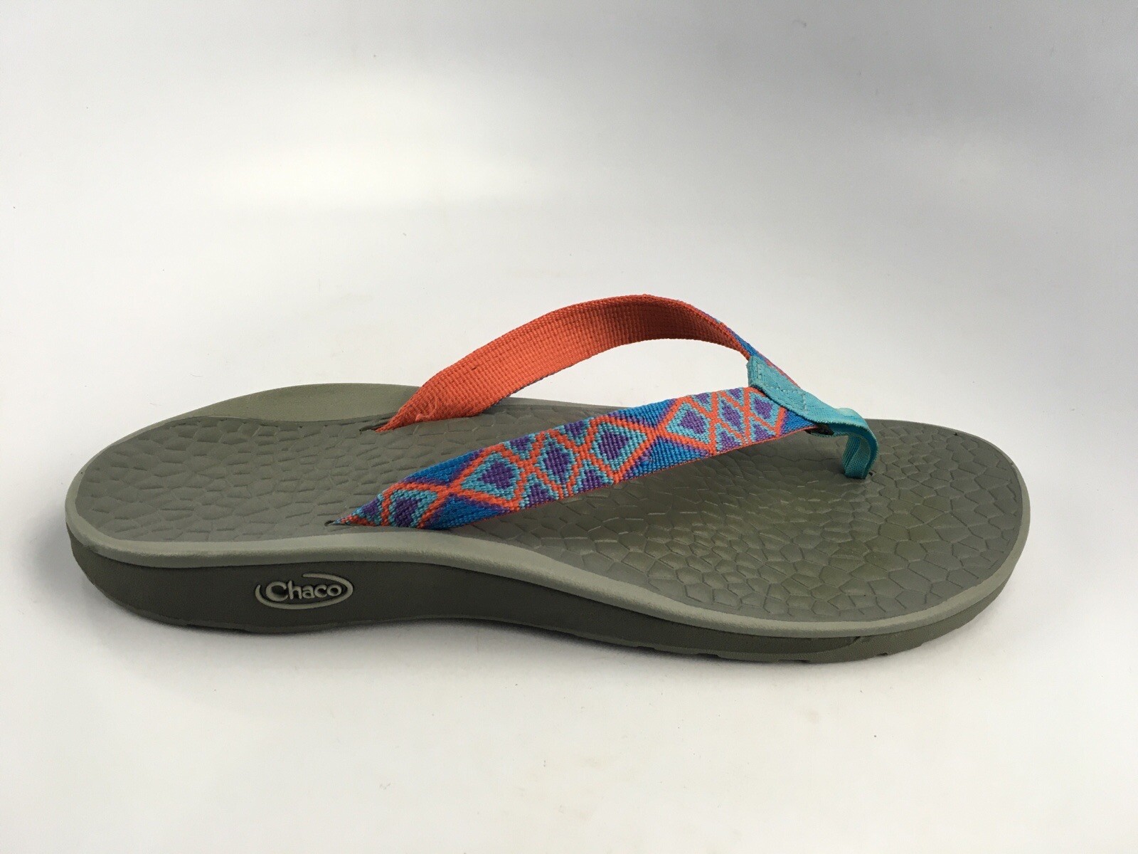 Chaco Multicolor Thong Flip Flops Sandals in Blue Purple Red Size 11 US-image
