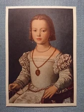 Old Postcard AK Donna Maria de Medici Bronzino Uffizi Florence