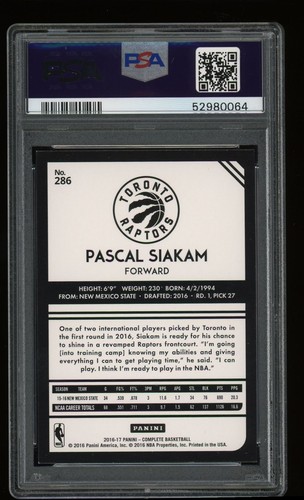 2016 Panini Complete Pascal Siakam PSA 9 - Bild 2 von 2