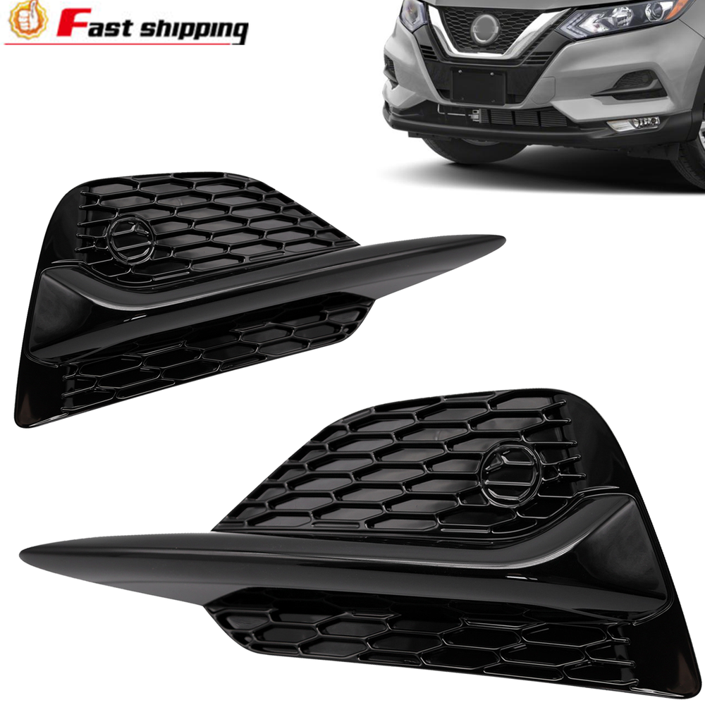 2020-22 Nissan Qashqai Rogue Sport Front Bumper Fog Light Cover Pair  