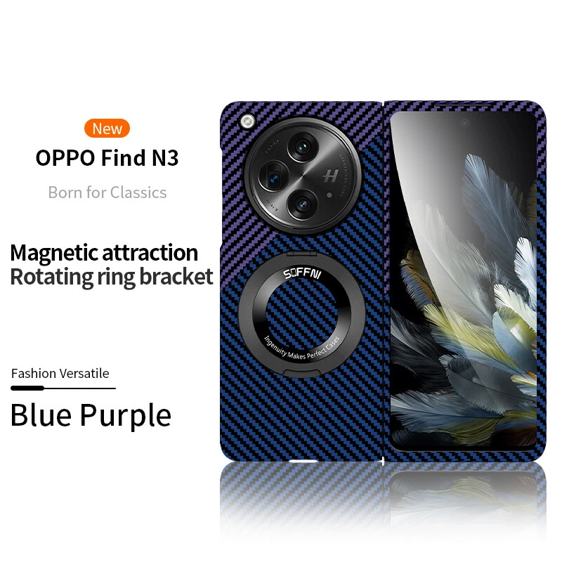 For One Plus Open/OPPO Find N3 Magnetic Magsafe Slim Carbon Fiber PC Case Cover - Image 2 of 4