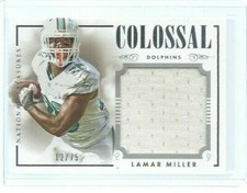 2014 Panini National Treasure Colossal Material #12 Lamar Miller 12/75 (re 59244