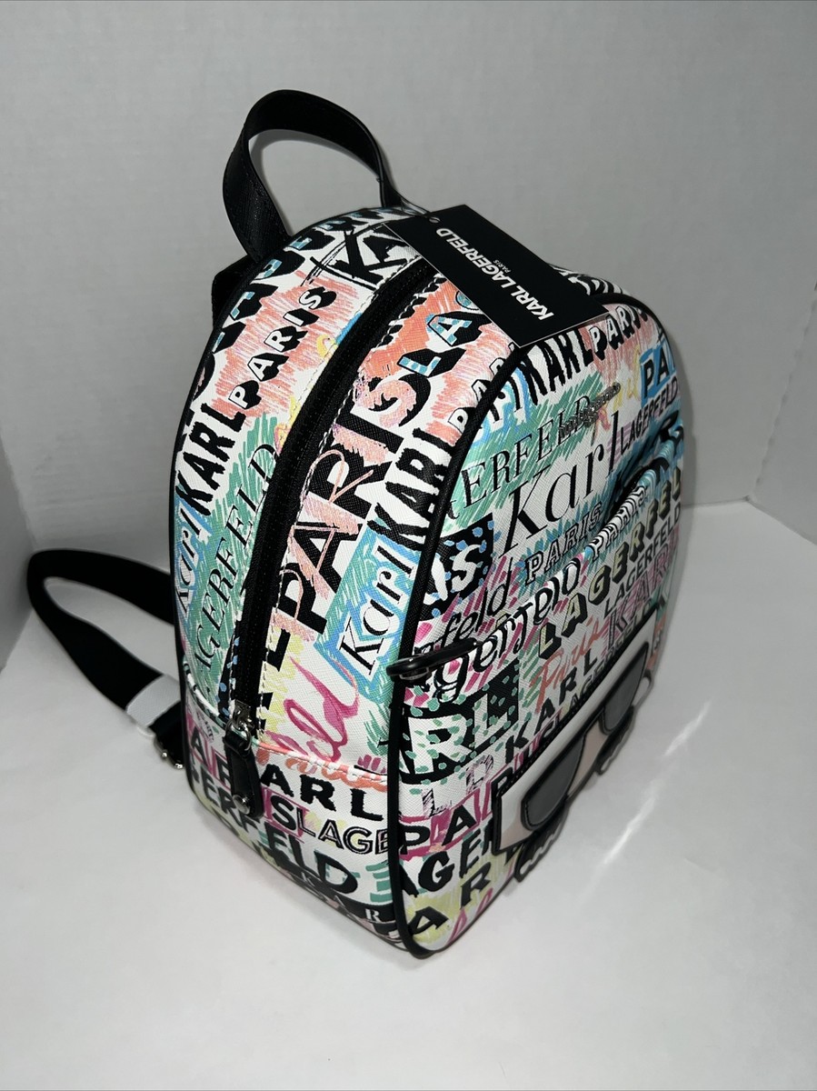 Karl Lagerfeld Paris Backpack Karl Pastel Multi Color. Karl Lagerfeld Black Iris Backpack New | Mercari main image 4