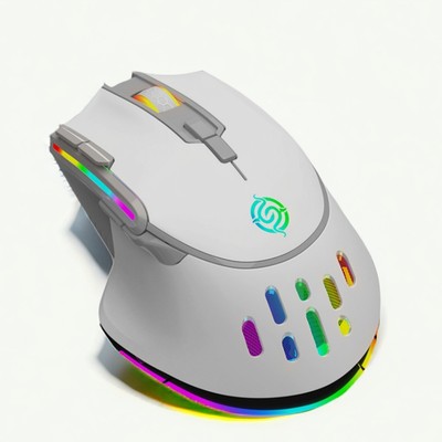 Kabellose Gaming Maus 10 Tasten wiederaufladbar Optische Mouse Notebook Laptop