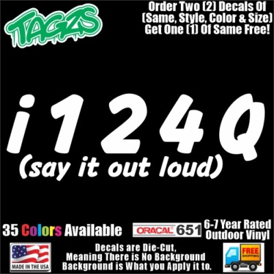 i124Q Funny DieCut Vinyl Window Decal Sticker Car Truck SUV JDM | eBay