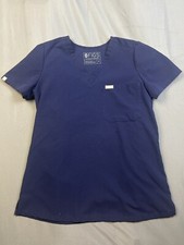 FIGS Scrub Top Womens Extra Small Blue Navy Medical Technical Collection V Neck