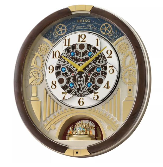 Seiko Melodies In Motion Christmas Musical Wall Clock Chimes Santa