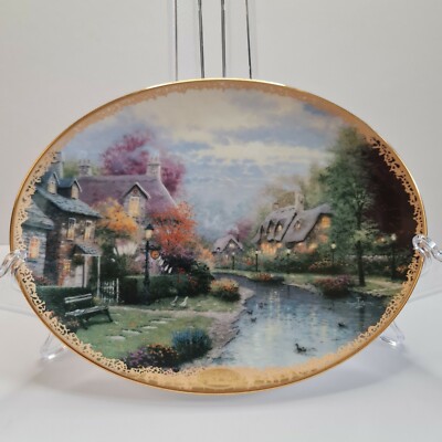 Bradford Exchange Lampe Brooke Lamplight Village Plate Limited Ed 5114I