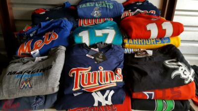 Officially Licensed Sports MYSTERY TSHIRT Packs MLB NFL etc Retail$150 WOMENS Lg