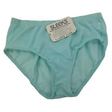 Vintage Vanity Fair Nylon Brief Panty Grannny Panties Lace Size 4 Blue New