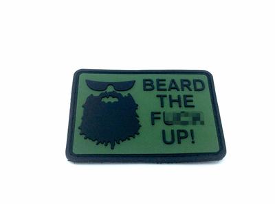 Beard The F**k  Up Airsoft PVC Patch Klett Emblem Abzeichen