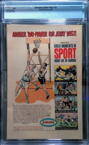 Amazing Spider-Man #37 (vol 1), Jun 1966 - CGC 6.5 FN - First Norman Osborne - Picture 2 of 2