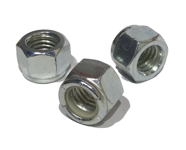 RED BOAR CHAIN 3/8"-16 Nylon Lock Nuts Zinc Plated (QTY 100)*