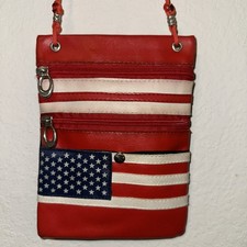 Leather American Flag Stars and Stripes Marshal Cross Body Handbag India