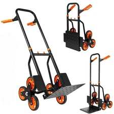 New 440LBS Capacity Stair Climbing Dolly Heavy-Duty 6-Wheel Stair Hand Truck