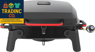 1-Burner Portable Gas Grill with Locking Lid, 11,000 BTU Stainless Steel Burner,