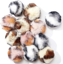12 Pieces Cat Pom Pom Balls Toys Large Fuzzy Cat Ball Artificial Large Plush Bal