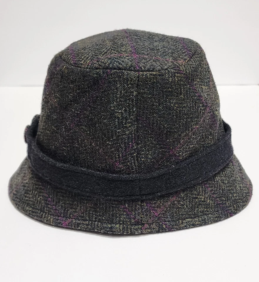 Sombrero Mucros Clodagh Espiga Tweed 100% Lana Mujer Ajustable 23 pulgadas Foto 3 de 4