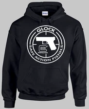 Official Licensed Glock Perfection 50/50  Gildan 8oz Hoodies -Black - Small - 5X