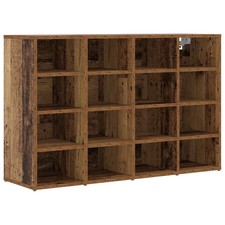 Image of WALPLUS Shoe Cabinet Old Wood 103x30x67 cm Engineered Wood Hallway Storage