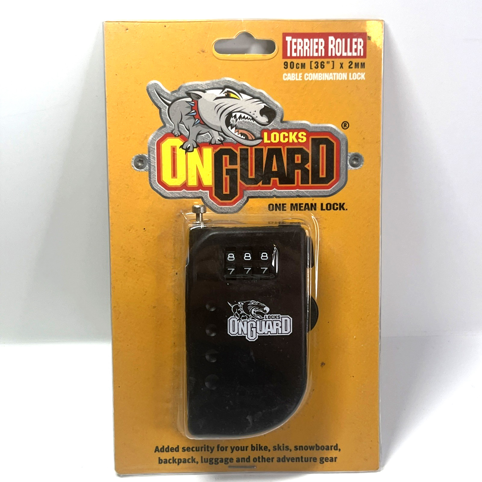 NEW Sealed ONGUARD Terrier Roller 50635 36" X 2mm Cable Combination Lock