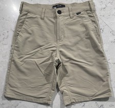 Hurley H2O Dri Shorts Kids Boys Size 14 Khaki Chino Performance Casual Logo
