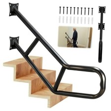 Handrails for Outdoor Steps, 23" Wall Mount U-Shaped Garage Railing, Heavy 