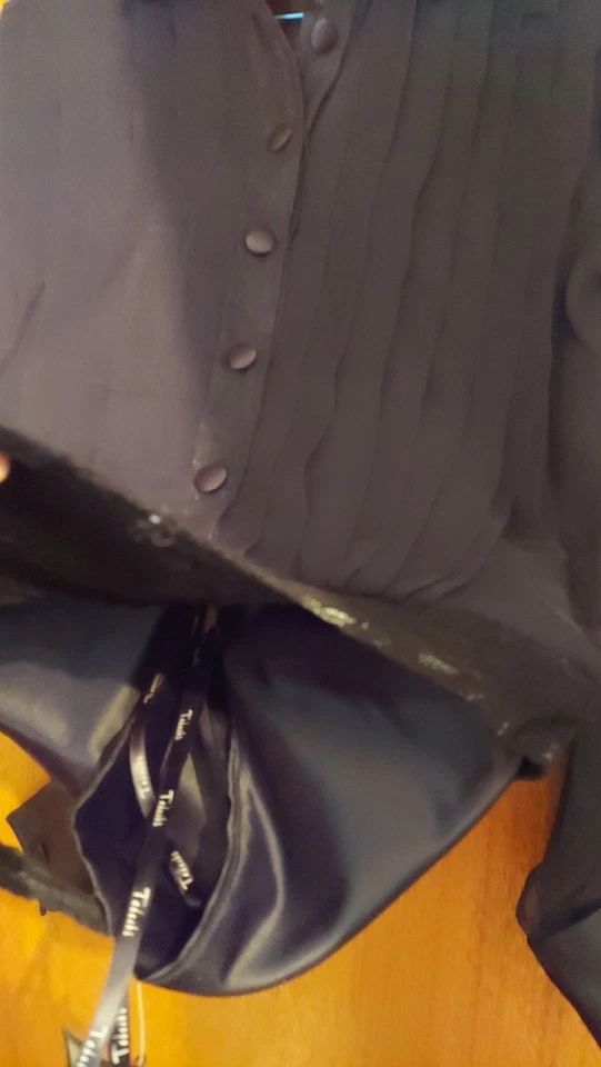 Body largo de encaje transparente negro formal Tadashi talla 8 vintage sl nuevo con etiquetas esmoquin Zeller Foto 4 de 4