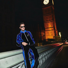 Mens Blue Tracksuit Set Luxury Streetwear YSN London New With Tags Designer