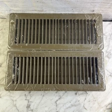 Vintage Hart & Cooley Vent Register Cover Set 2 Piece 4x12 Brown Metal 421 10719