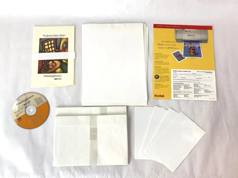 Lot of Kodak Matte Greeting Cards & HP High Gloss Photo Paper with CD Pre-owned - Image 2 of 4