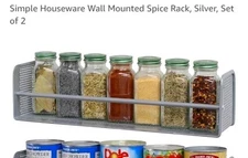 Wall-Mounted Rack Spice Rack Bottles Holder Kitchen Organizer Wall Mount