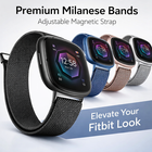 For Fitbit Versa 4 3 2 Sense/2 Milanese Metal Band Strap Loop Sports Replacement
