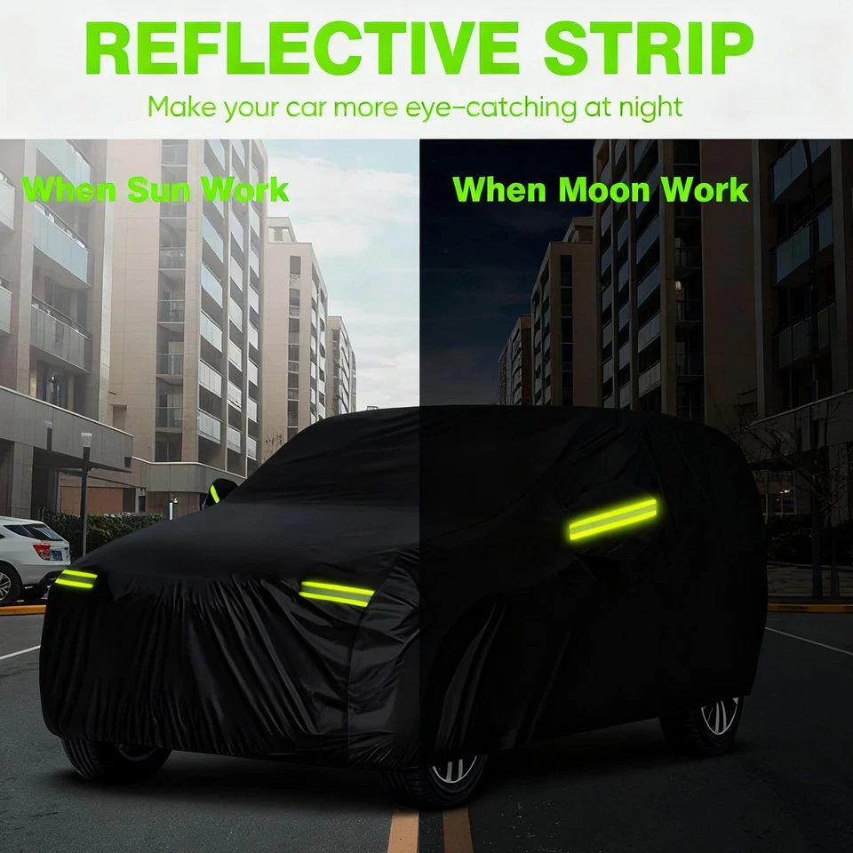 For JEEP Patriot Car Cover Waterproof Snow Dust All Weather Protection Zipper Foto 3 de 4